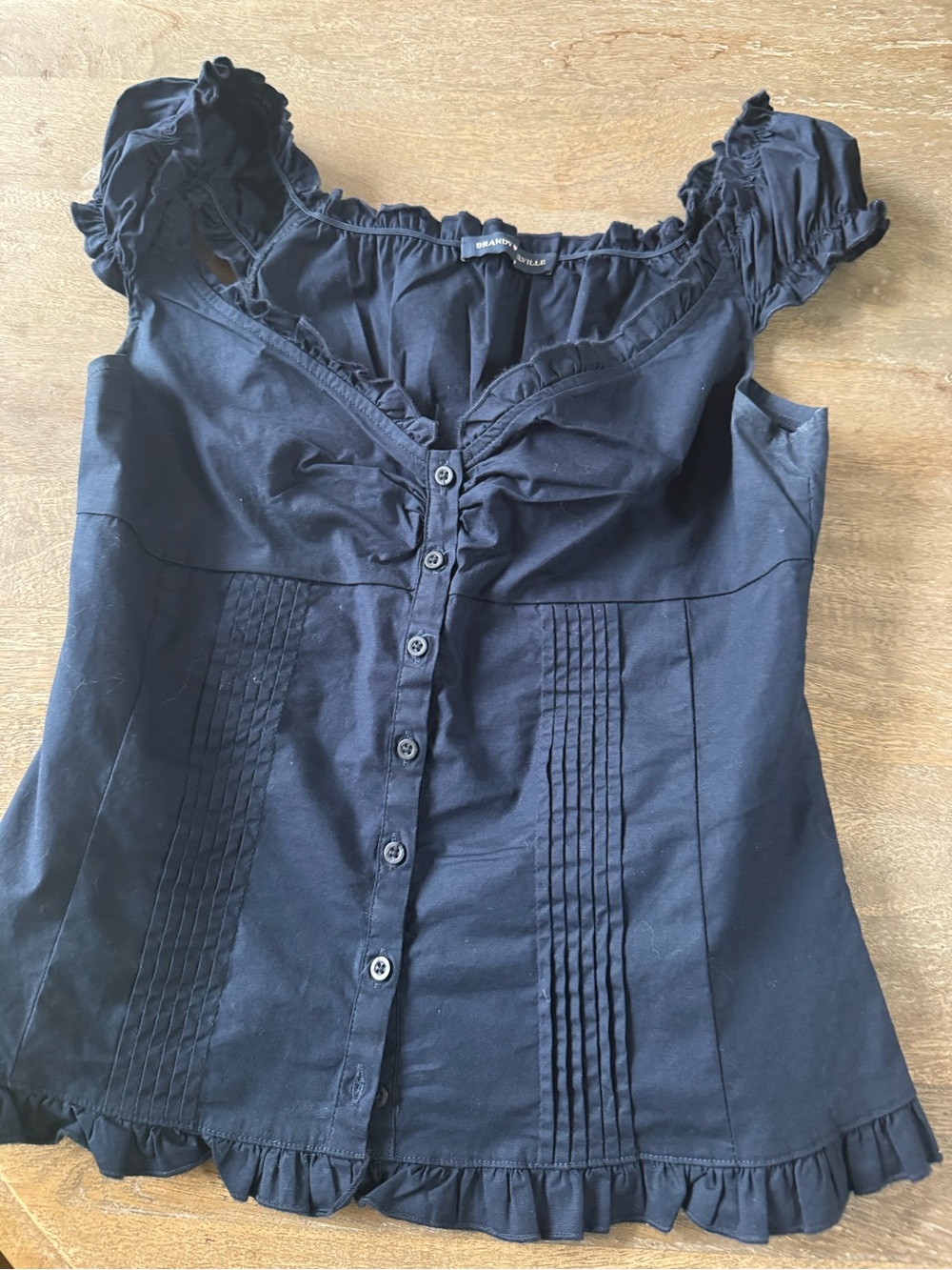 Brandy Melville navy button up top
